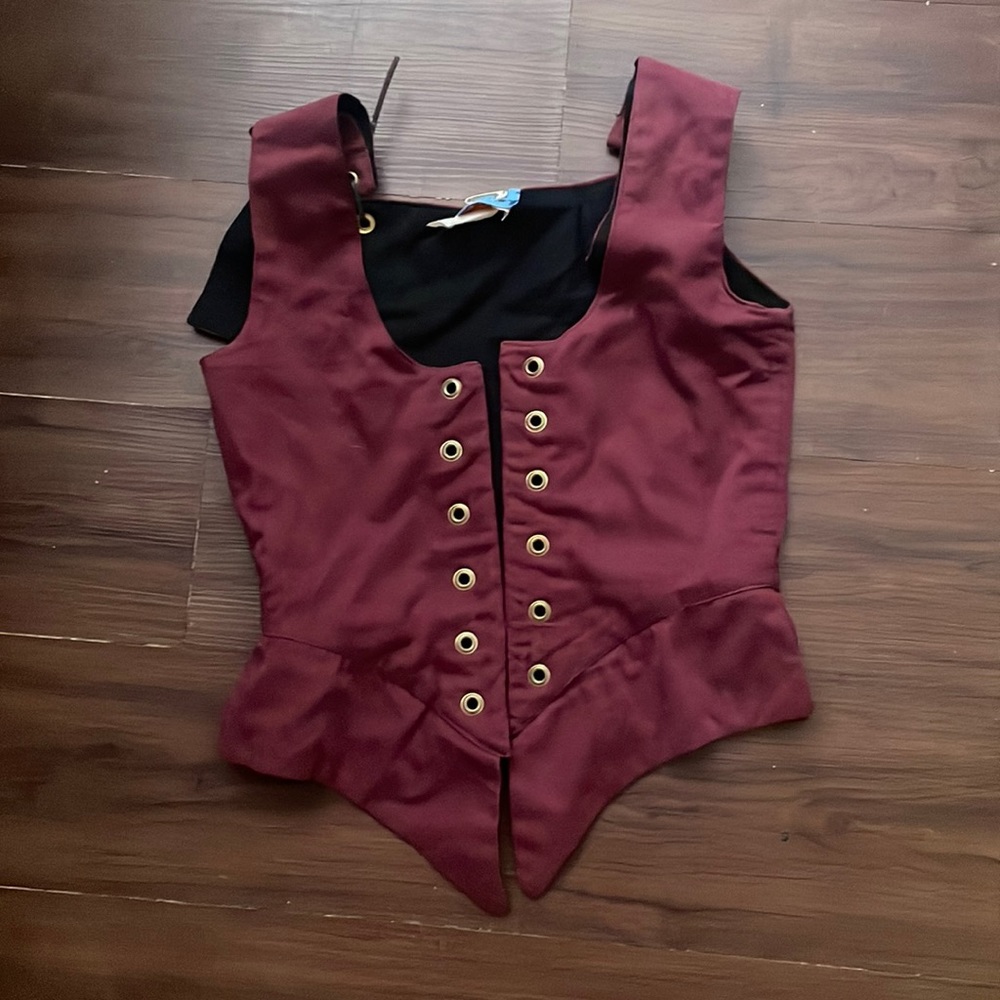 90s vintage lace up corset shirt